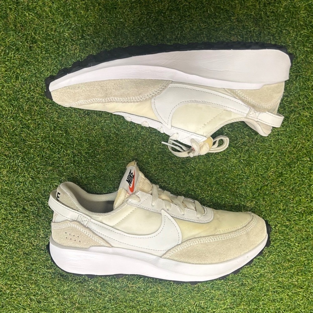 Nike Waffle Debut Pale Ivory White Sneakers DH9523-100 Womens 9.5 Low Top